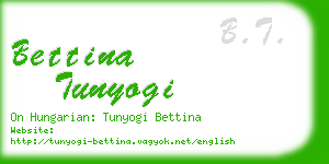 bettina tunyogi business card